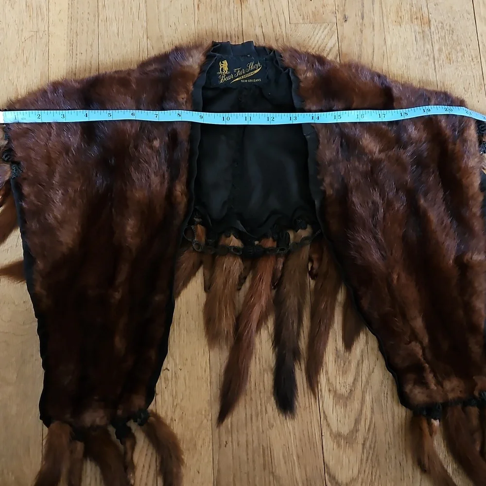 Vintage Fur Wrap With Tails And Feet O/S